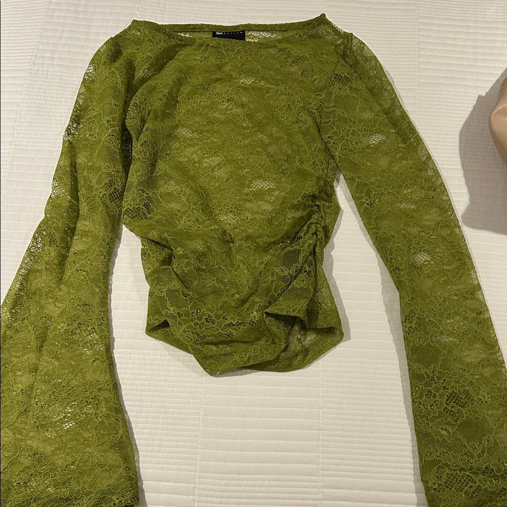 ASOS green lace top